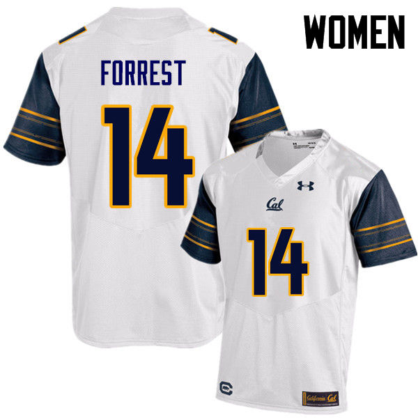 Women #14 Chase Forrest Cal Bears (California Golden Bears College) Football Jerseys Sale-White - Click Image to Close